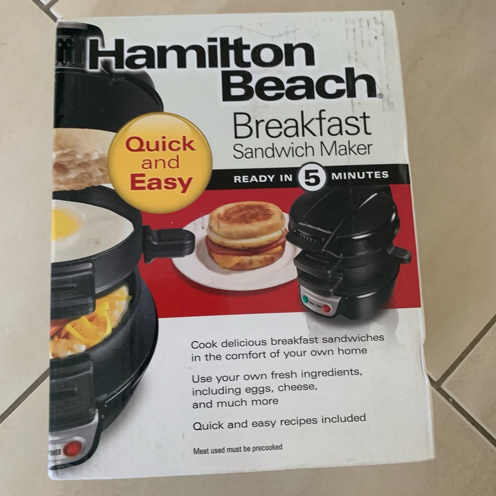 Brand new, breakfast sandwich maker